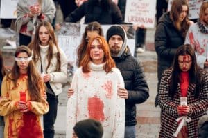 У Кракові влаштували перформанс проти геноциду в Україні - Новини. Останні новини України та світу. Bignews.ua